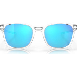 Oakley OO9018 02 Ανδρικά Γυαλιά Ηλίου Τετράγωνα Μεταλλικά Διαφανή με Μπλε Καθρέπτη Φακό
