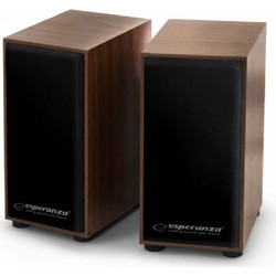 Esperanza Folk EP122 Ηχεία Υπολογιστή 2.0 6W Black Brown
