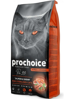 Prochoice Pro 33 Adult Sterilised with Salmon & Shrimps 2kg
