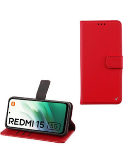Volte-Tel Allure Magnet Book Stand Clip Θήκη Red (Xiaomi Redmi 15 5G 6.9in)