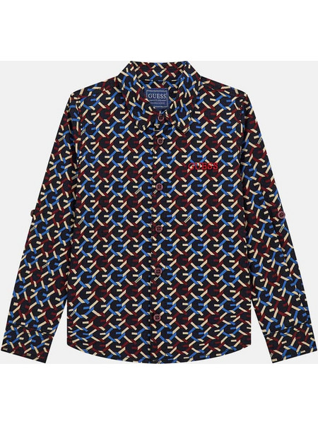 Guess Πουκάμισο Poplin Shirt N4BH00WE5W0-P7P9 Μπλε Σκούρο Αγόρι