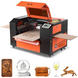 VEVOR 60W CO2 Laser Engraver, 600 x 400 mm, Co2 Laser Engraver Cutter Machine with 4 Way Pass Air Assist, Engraving Machine cut, Compatible with LightBurn CorelDRAW RDWorks, for Wood Acrylic Glass