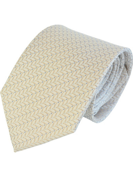 Μεταξωτή γραβάτα Pierre Cardin εκρού με μικροσχέδιο 8,5 cm