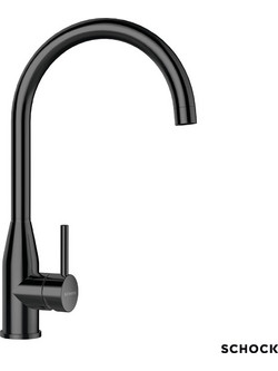 Schock Kavus 9110-559000-411 Μπαταρία Κουζίνας Πάγκου Διπλής Παροχής Ανάμεικτη Μαύρη