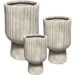 MarHome Σετ Κασπώ με Βάση Μπεζ S:Φ20x32, M:Φ25x40, L:Φ35x56 3τμχ 06-99028
