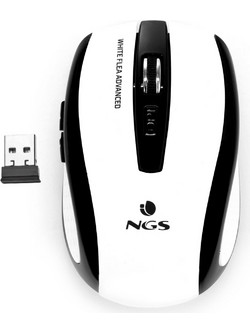 NGS Flea Advanced Ασύρματο Ποντίκι White Black