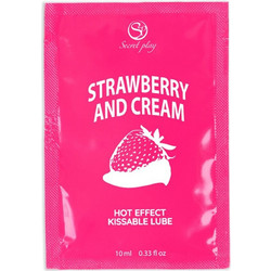 Secret Play Hot Effect Strawberry & Cream Λιπαντικό Gel Κόλπου Πρωκτού & Μασάζ 10ml