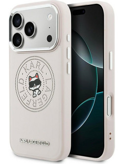 Karl Lagerfeld Point & Choupette Sketch Magsafe Θήκη Back Cover Pink (iPhone 17 Pro Max)