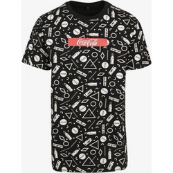 MERCHCODE Men Coca Cola Aop Box Logo Tee - BLACK - MC302-00007