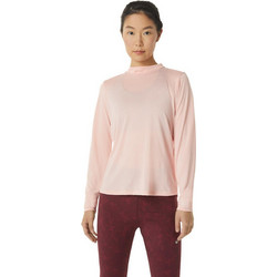 ASICS Mock Neck Run Γυναικείο Αθλητικό T-Shirt Σομόν 2012C389-700