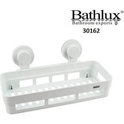 Bathlux 30162 Σπογγοθήκη Επιτοίχια Πλαστική με Βεντούζα Λευκή