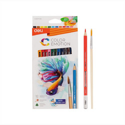 Deli Color Emotion Ξυλομπογιές Ακουαρέλας Σετ 12τμχ