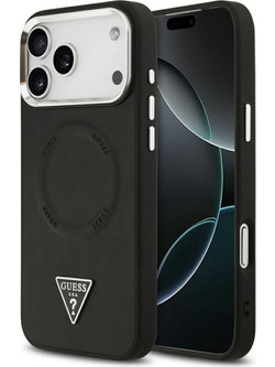 Guess Triangle Logo MagSafe Back Cover Black (iPhone 18 Pro Max / 17 Pro Max)