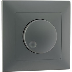 Master Dimmer Master Τοίχου 230V 400W Κατάλληλο Για LED Χωρίς Ουδέτερο DM-400L/N - Ανθρακί - DM-400L-CHARCOAL