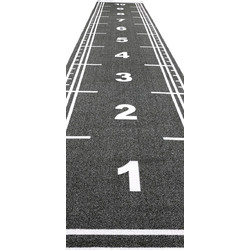 Χλοοτάπητας Sprint Track με Αρίθμηση Μήκους 10m Μαύρο Beka Rubber