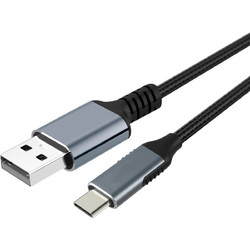 Vcom CU405M-1.8m Καλώδιο USB-A to USB-C 1.8m Black
