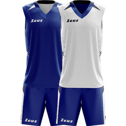 Εμφάνιση Διπλής Οψης Μπάσκετ ZEUS Reversible Kit Jam Royal/Bianco ΜΠΛΕ ΡΟΥΑ ΛΕΥΚΟ