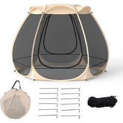 Costway Πτυσσόμενη Εξωτερική Σκηνή Pop-up Pavillon για 4-6 Άτομα με Περιμετρικό Δίχτυ NP12752SA