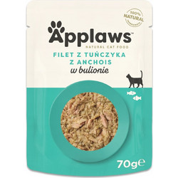 Applaws Adult Fillets with Tuna, Anchovy & Seaweed in Broth 70gr
