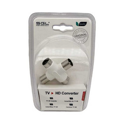 Διακλαδωτής καλωδίου κεραίας TV - 2male/2female - 1334-1 - 0006635