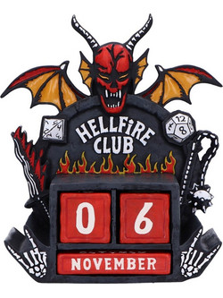 Stranger Things Perpetual Calendar Hellfire Club 15 cm
