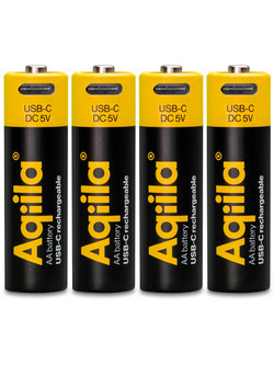 Aqiila USB-C Rechargeable AA 2000mAh 4τμχ