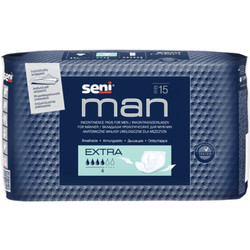 Seni Man Extra Επιθέματα Ακράτειας 4 Σταγόνες 15τμχ