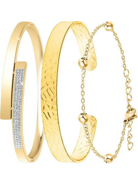 So Charm Σετ 3 Βραχιόλια διακοσμημένα με Κρύσταλλα Swarovski, Χρυσό BS2532+B2500+B2371-D