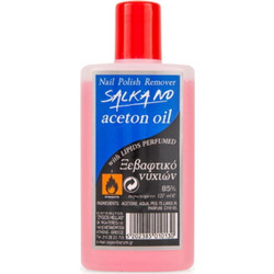 Salkano Aceton Oil 85% Ξεβαφτικό Νυχιών 120ml - Ισχυρή Δράση & Ενυδάτωση