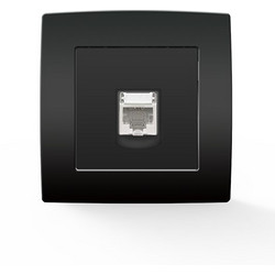 Πρίζα υπολογιστή RJ45 Cat6E CITY, ανθρακί - 193034
