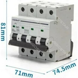 Ασφάλεια MCB 4P 63A C Curve - Aigostar γκρι