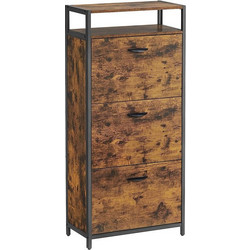 Vasagle Παπουτσοθήκη Μεταλλική Μ60xΠ30xΥ130cm LBS101B01