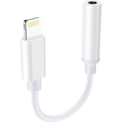Adapter Lamtech Lightning Male to 3.5mm Female White LAM063005