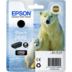 Epson 26XL Black Μελάνι Εκτυπωτή Inkjet C13T262140