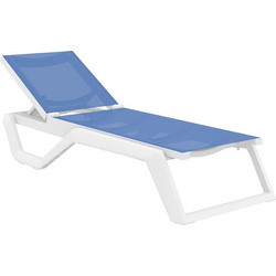 Rio Pro Ξαπλώστρα Πολυπροπυλενίου White Blue 190x70x33cm