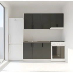 Κουζίνα Modest Σετ 5 Κουτιών Ανθρακί Άνω Κουτιά 170cm Κάτω 110cm