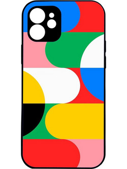 CUSTOM Colorful Geometric - iPhone 13 mini Premium σκληρή θήκη (πλαστικό υψηλής ποιότητας, high definition colors)