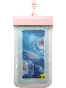 Waterproof Θήκη inos για Smartphones έως 6.9" Διάφανο-Ροζ