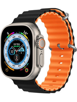 Devia Sport6 Deluxe Λουράκι Σιλικόνης Black / Orange (Apple Watch 38 / 40 / 41mm)