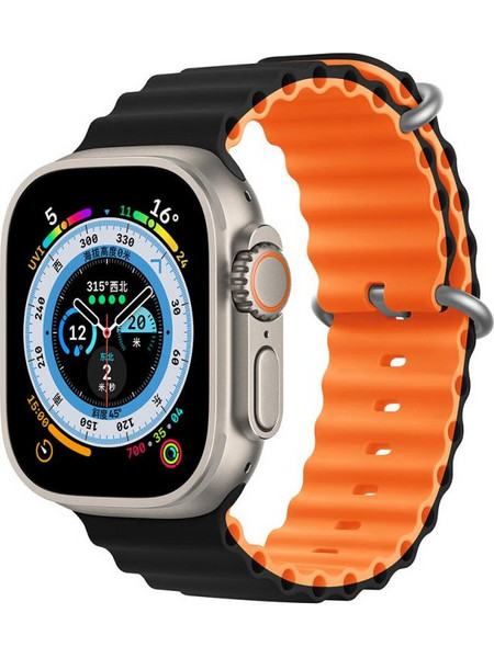 Devia Sport6 Deluxe Λουράκι Σιλικόνης Black / Orange (Apple Watch 38 / 40 / 41mm)