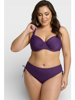 Μαγιό Μπικίνι Μωβ με Μπανέλα Plus Size Closet22 LY476-3-Μωβ