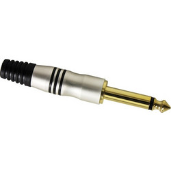 Adam Hall 7510 - 6.3 mm Jack Plug Mono Silver - Adam Hall