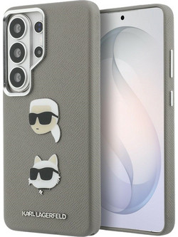 Karl Lagerfeld Saffiano Double Heads Metal case for Samsung Galaxy S26 Ultra - silver