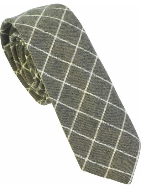 Γραβάτα Λαδί Windowpane