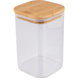 ESTIA ΔΟΧΕΙΟ ΑΠΟΘΗΚΕΥΣΗΣ BAMBOO ESSENTIALS 950ml ΓΥΑΛΙΝΟ ΜΕ ΚΑΠΆΚΙ