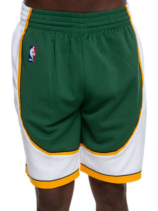 Mitchell & Ness NBA Seattle Supersonics Αθλητική Ανδρική Βερμούδα Λευκή SMSHGS18254-SSUDKGN