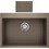Crown Quadra Q-70 Ένθετος Νεροχύτης Γρανίτη Moka 70x50cm