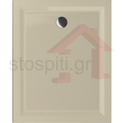 Ντουζιέρα Συνθετική Παραλληλόγραμμη 140x80x3,2 Sanitec Flat Classic Ocra A200SAN-OCR