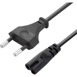 Καλώδιο Ρεύματος Τροφοδοσίας Διπολικό - Power Supply Cable Bipolar για κονσόλες Sony Playstation PS5 & PS4 & PS3 & Xbox Series X-S EU Plug 1.5m Black (Κωδ.1-DCCRD061 )