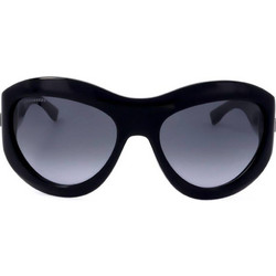 Dsquared2 D20072/S 807/9O Γυναικεία Γυαλιά Ηλίου Οβάλ Κοκάλινα Μαύρα με Μαύρο Polarized Φακό